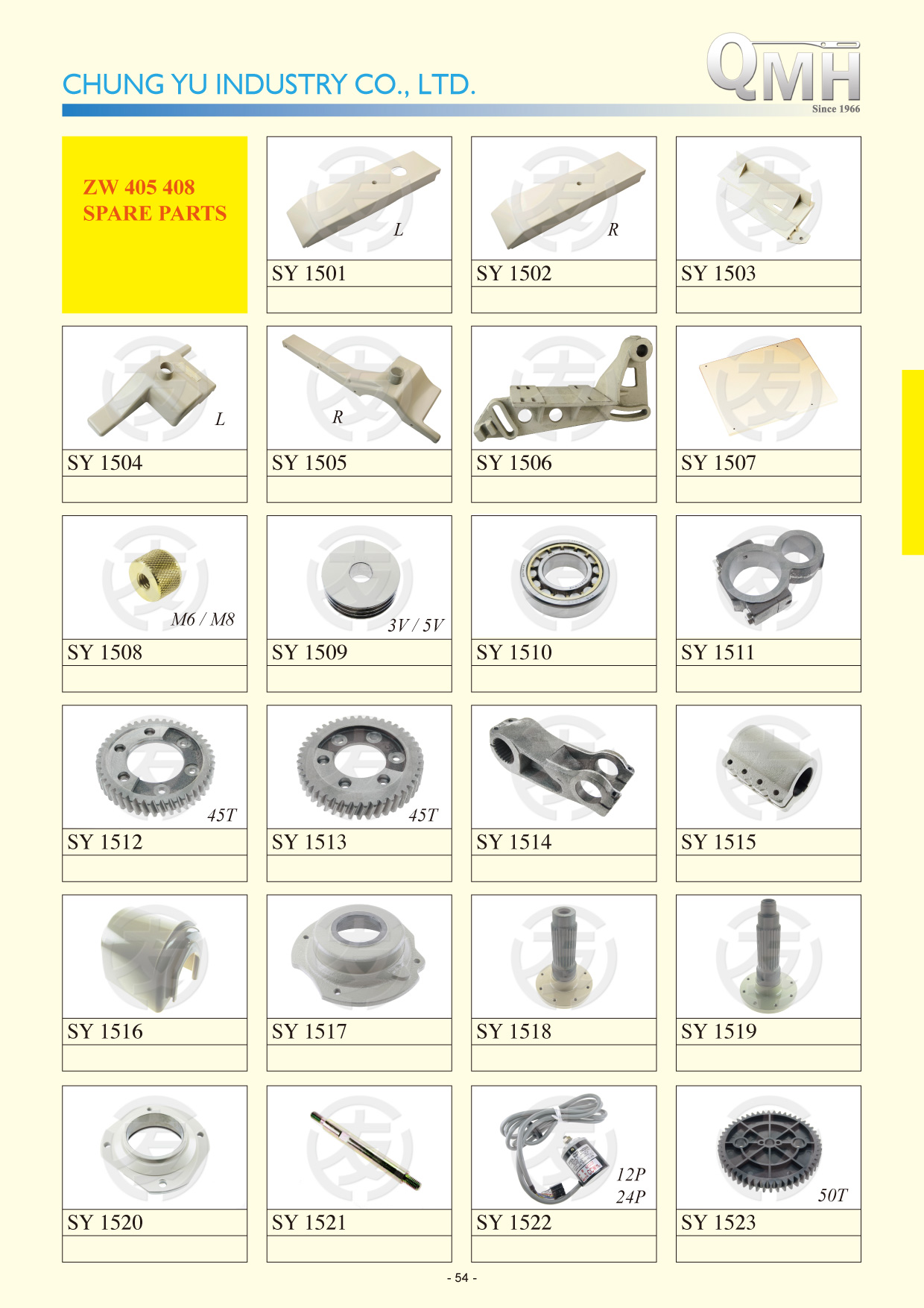 ZW 405 408 Spare Parts